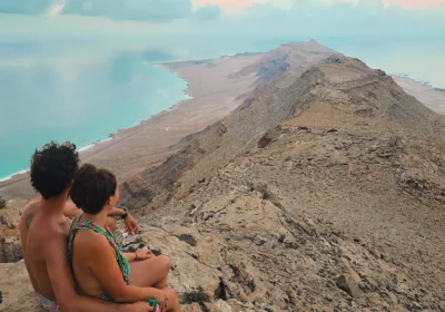 Travel couple in Socotra
