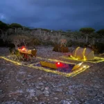 Camping in the wild in Socotra Island